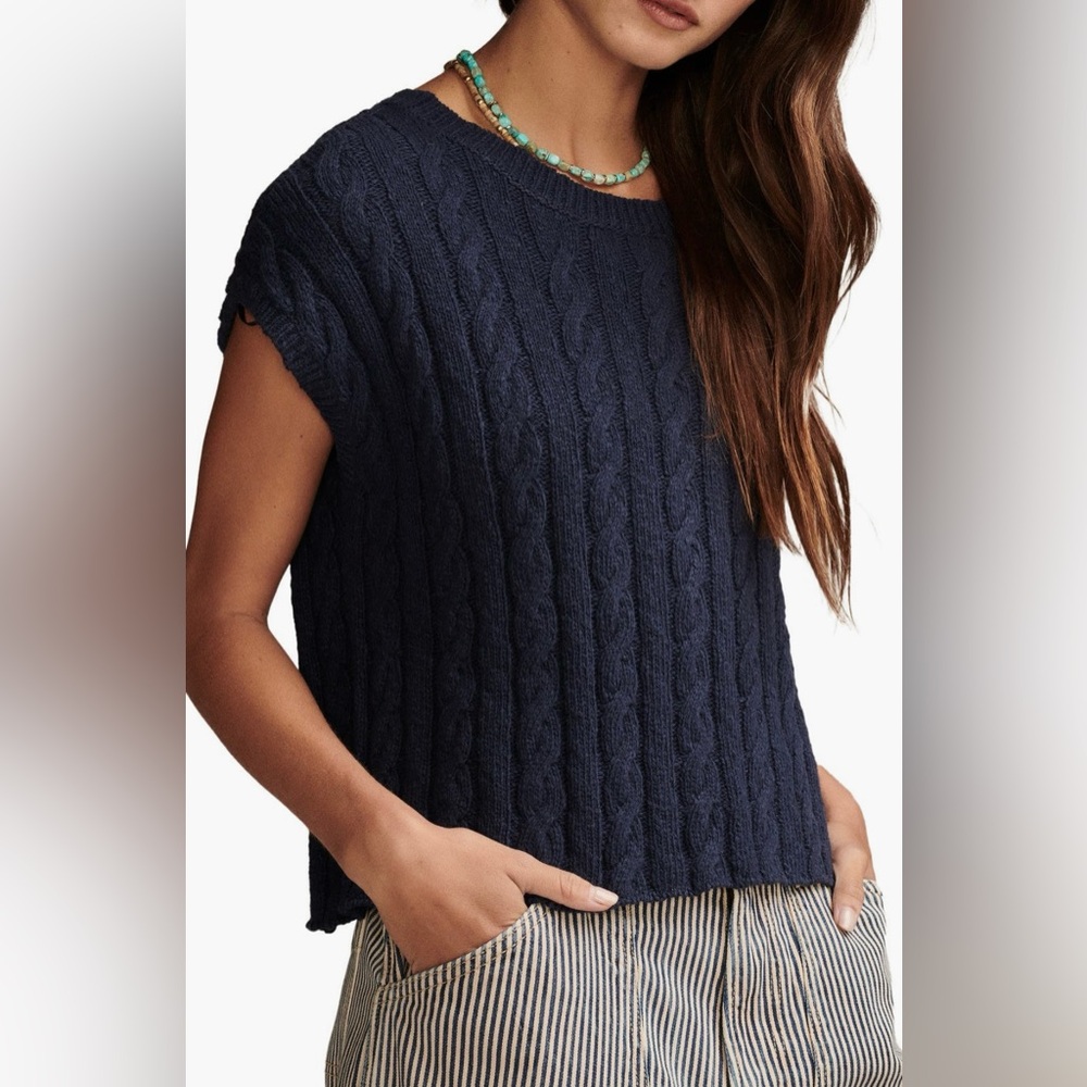 Lucky Brand Baby Cable Cotton Sweater, Size M